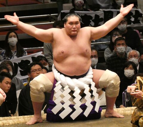 Terunofuji Haruo at the January 2022 Grand Sumo Tournament